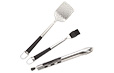 3 pc Stainless Steel Set - Spatula, Tong, Sauce Mop